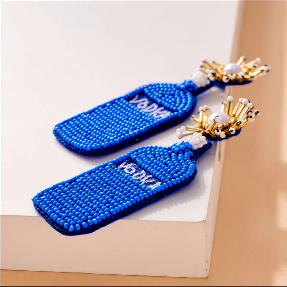 Vodka Bottle Dangling Earrings (Pre-Order)